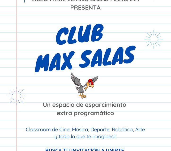 Nace “Club Max Salas”, espacio de esparcimiento virtual para la comunidad educativa