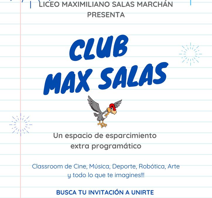 Nace “Club Max Salas”, espacio de esparcimiento virtual para la comunidad educativa