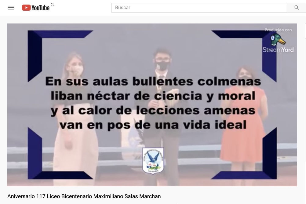 Con sentidos saludos virtuales la comunidad educativa de Liceo Max Salas celebra 117 años de vida